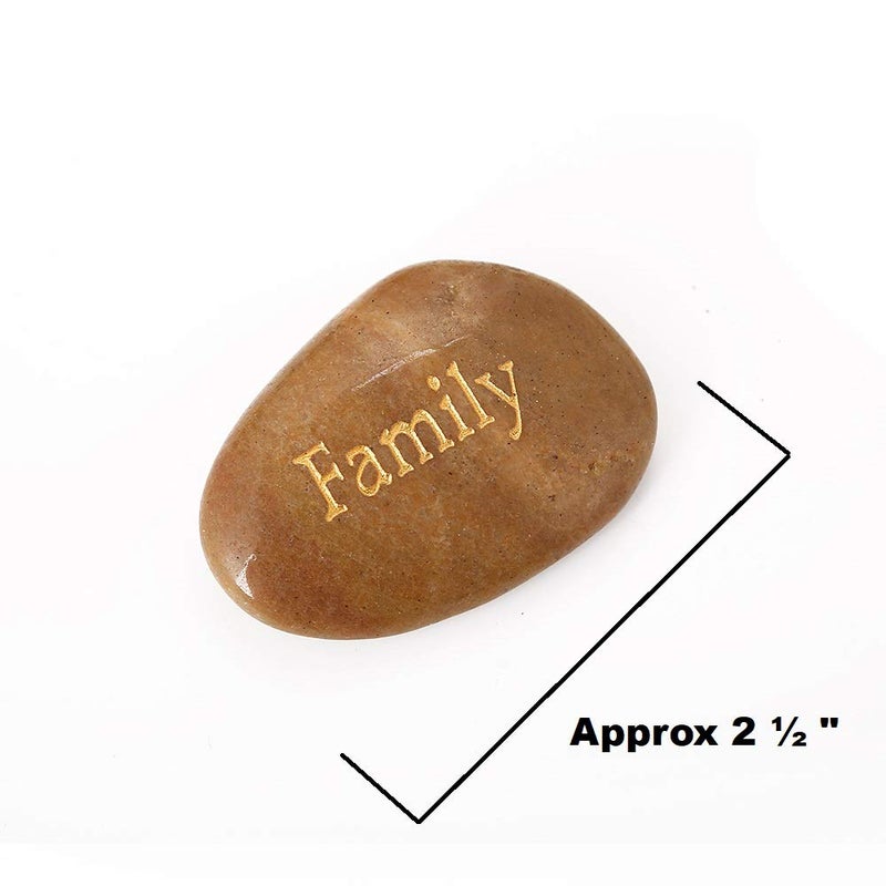 ROCKIMPACT 50PCS Engraved Rocks Different Words Inspirational Stones Bulk Faith Stones Zen Stones Gratitude Rocks Healing Prayer Stones Encouragement Rocks, 2"-3" Each - Image 4